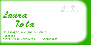 laura kola business card